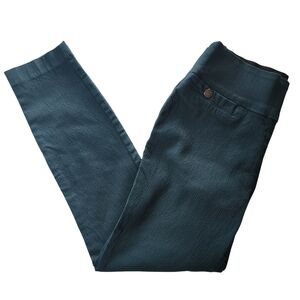 Maurices Teal Pull On Skinny Pants XS Stretch Career Office Faux Pocket